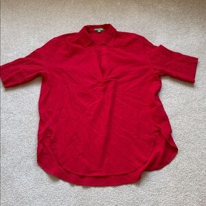 J. Crew Vibrant Red Tunic Oversized